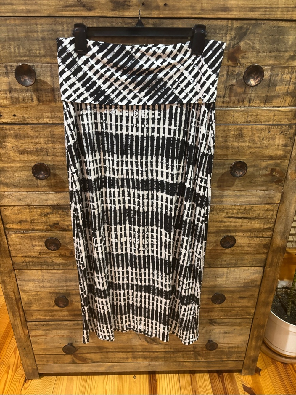 Calvin Klein Black and White Printed Dress